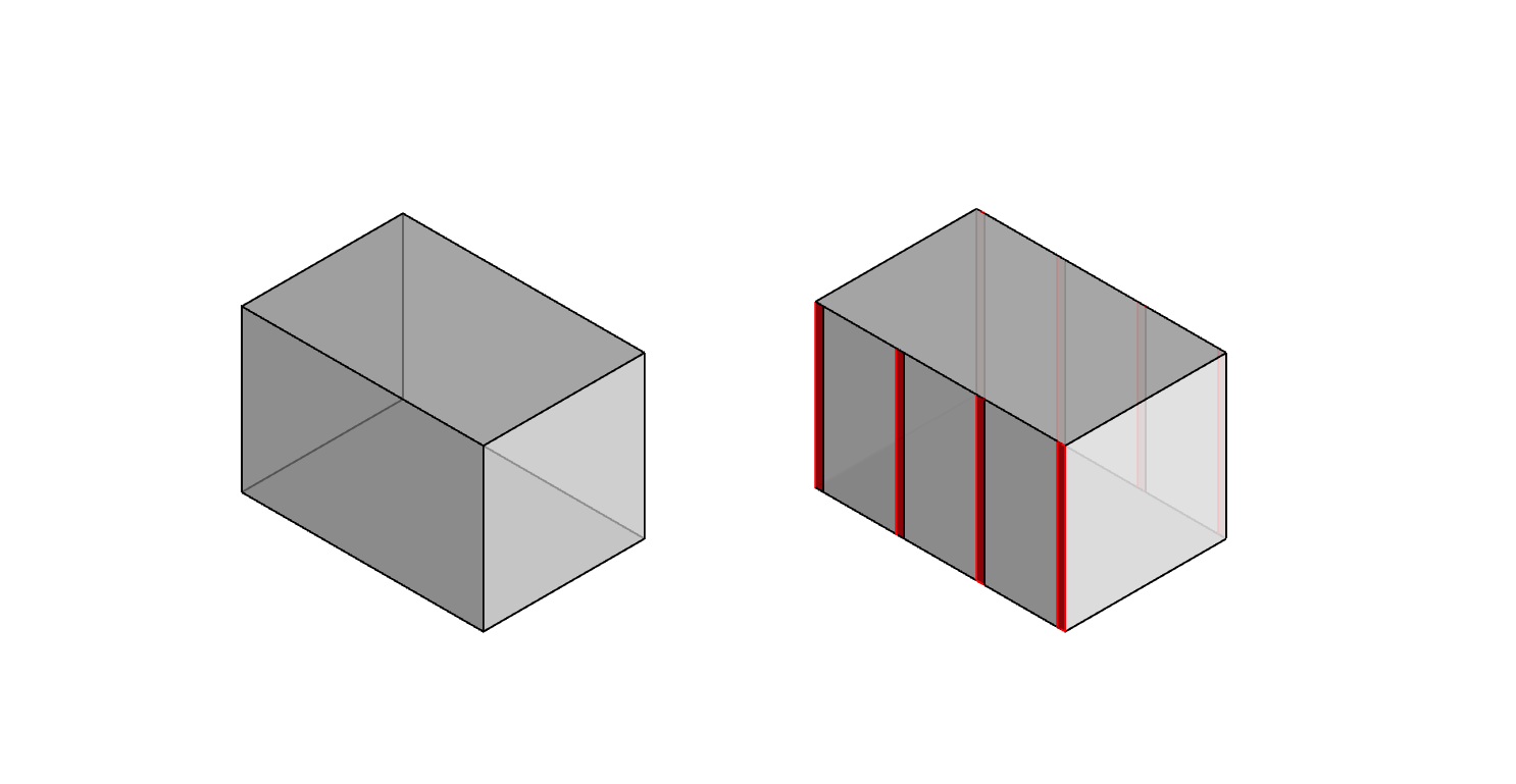 Geometry for the lumped resistance and explicit surface modeling approach